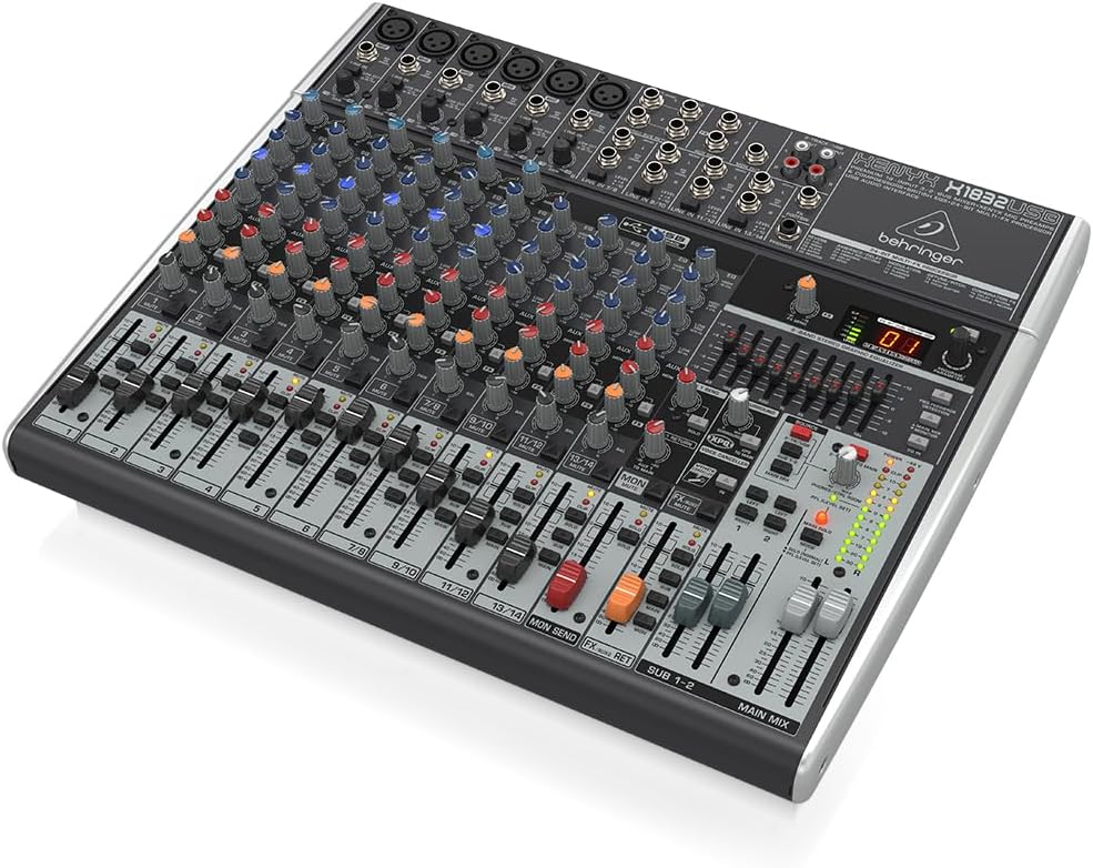 Behringer Xenyx X1832USB Premium 18-Input 3/2-Bus Mixer with XENYX Mic Preamps & Compressors