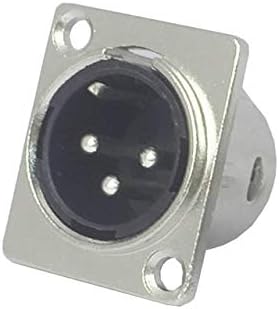 Davitu Electrical Equipments Supplies - 100pcs/lot XLR Connector 3 Pin Male/Female XLR Panel Mount Nickel Plated XLR Male Plug Jack Wire Connector - (Color: 100 Male)