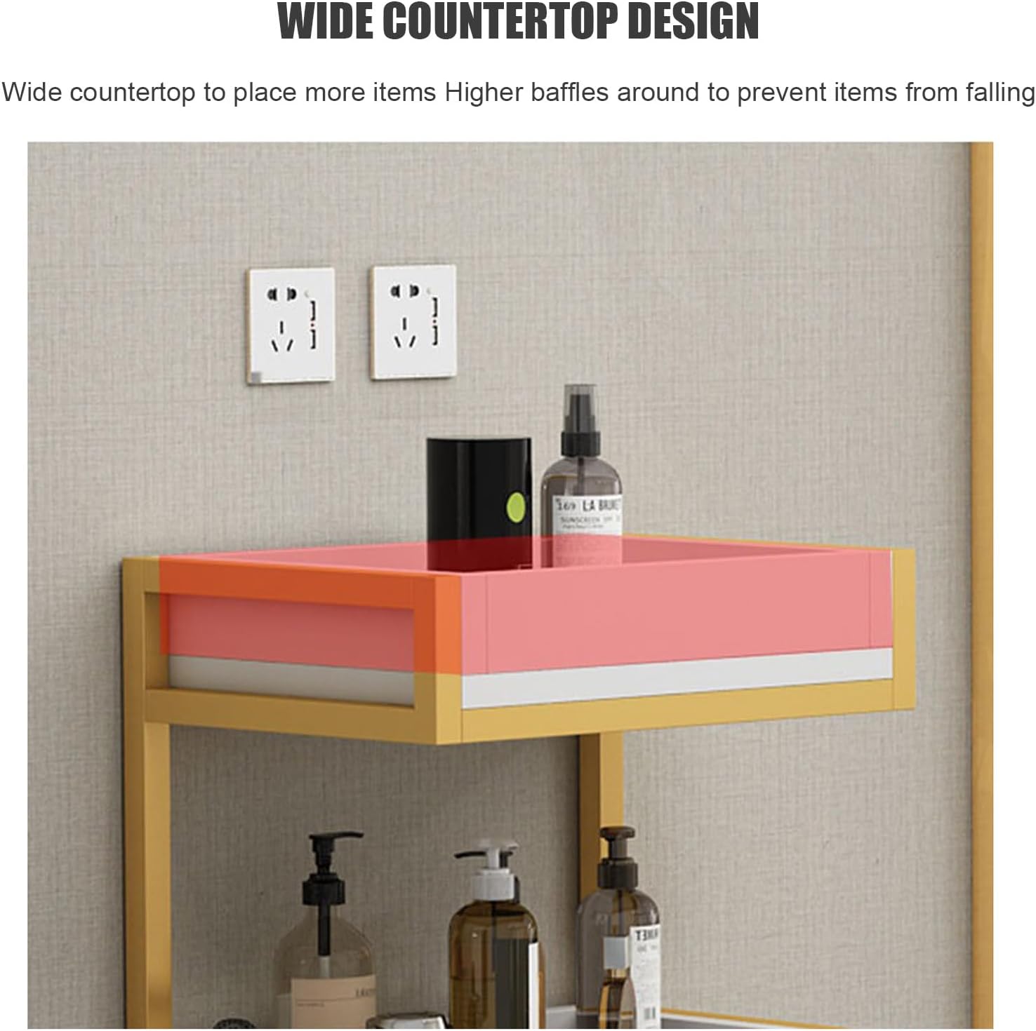 Wall Mount Hair Salon Station Styling Barber Stations , Modern Barber Salon Storage Cabinet, Open Storage Beauty Spa Equipment, Bathroom Dresser Corner Makeup with Drawer and Hair Dryer Rack, set of