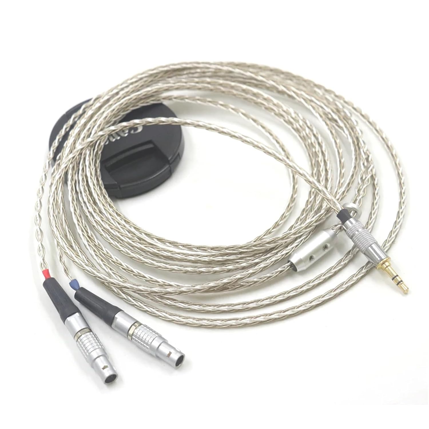 8 Core 99% 7N Silver Mixed Braided Earphone Cable for Focal Utopia ELEAR Headphones(4pin XLR Male,1.25m)