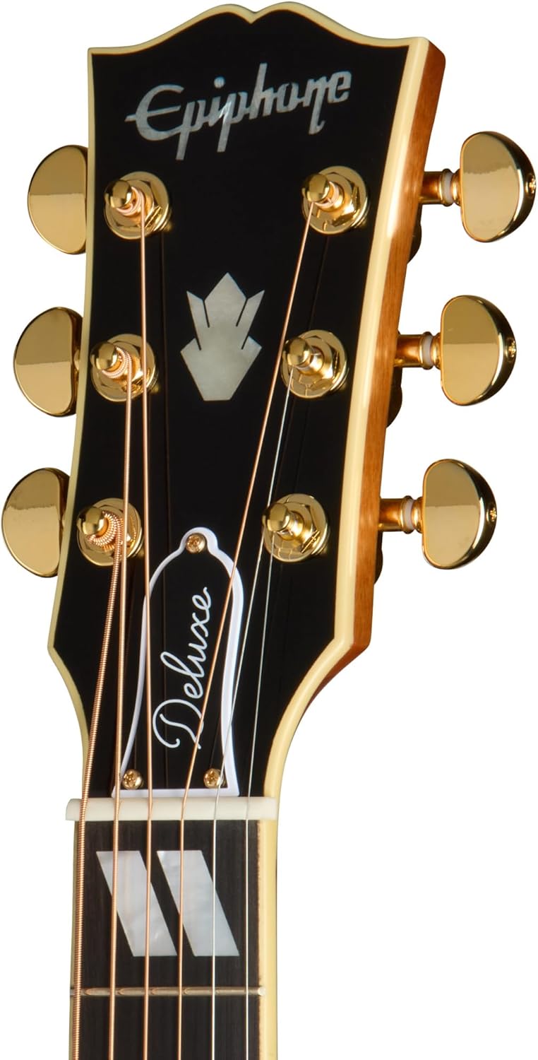 Epiphone Inspired by Gibsom Custom Shop Hummingbird Deluxe EC, Natural with Gigbag