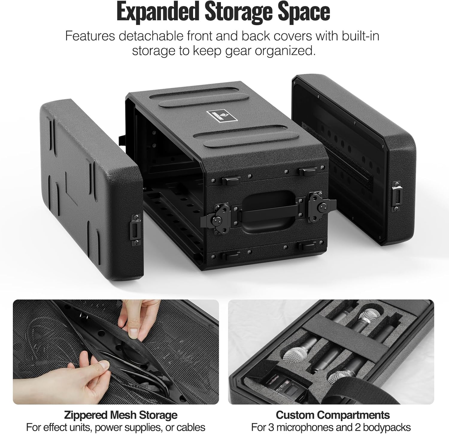 Phenyx Pro 4U Shallow Rack Case, 19