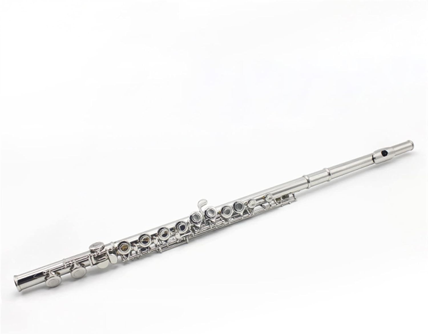 TSTS Flutes Musical Instrument Left-Handed 16-Hole C Key Flute Closed Holes Nickel-Plated Backhand Professional Flute Woodwind Musical Instrument