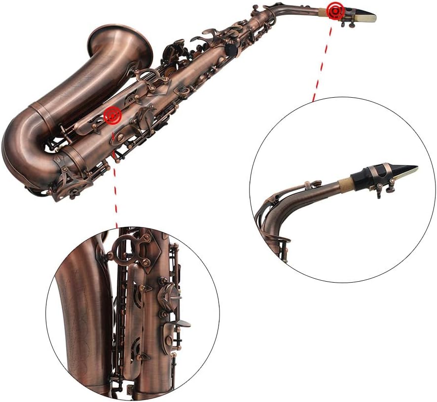 EB E-Flat Alto Saxophone Sax Abalone Shell Key Carve Pattern
