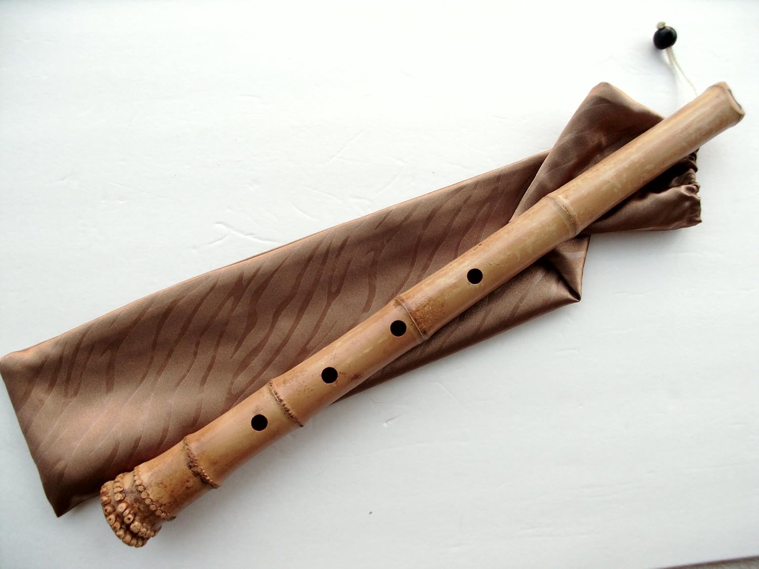 1.7 Shakuhachi w. Root End Kinko voicing Hole Utaguji Traditional Zen Instrument