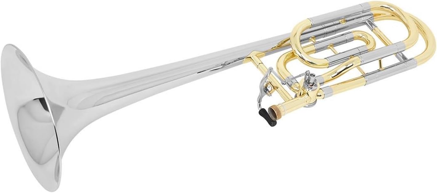 Adult Trombone Instrument Musical Instrument Gold And Silver Color B Flat Key Transposition Adult String Pipe Trombone