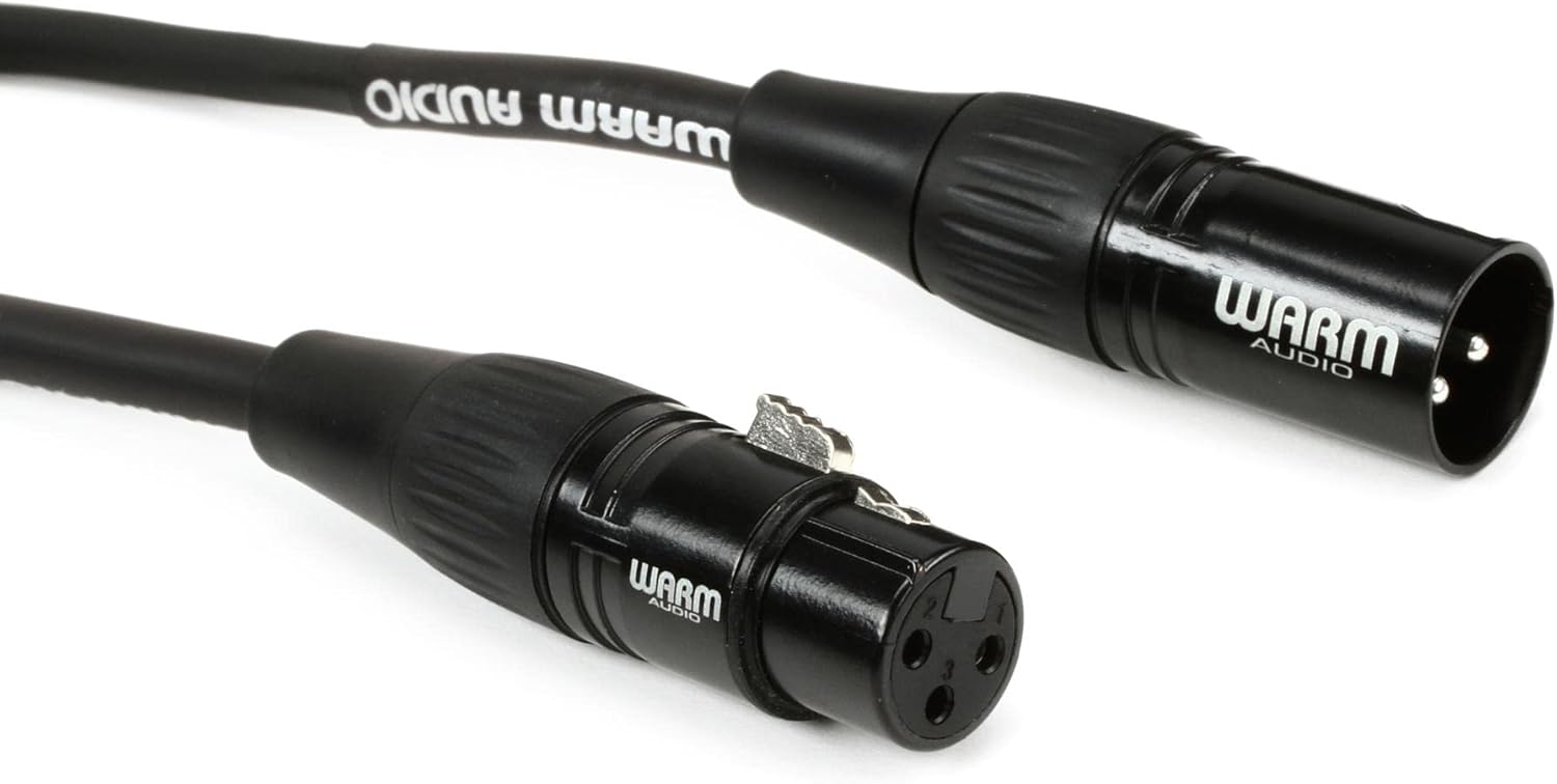Warm Audio Pro Series XLR Female to XLR Male Microphone Cable - 50-foot, Black/Silver (Pro-XLR-50')