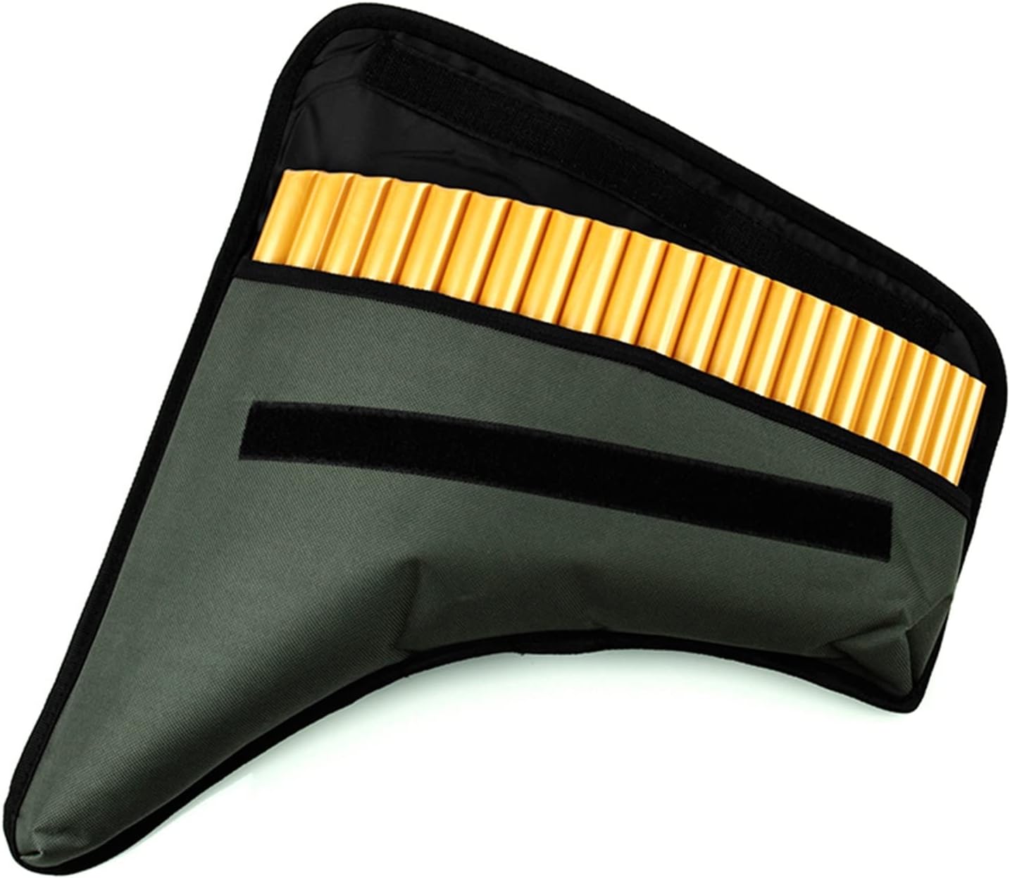 ABS Plastic Pan Flute 22 Pipes G Key Pan Pipe Musical Instruments Woodwind Instrument (Color : Gold Right)