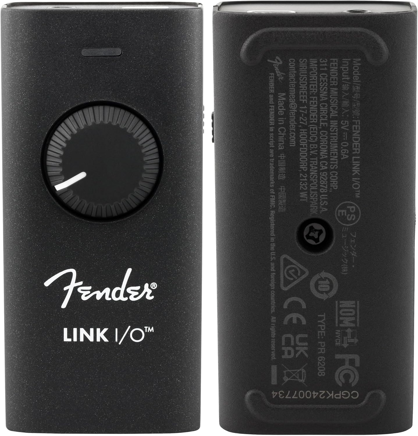 Fender Link I/O Studio Grade Audio Interface Bundle with Instrument Cable and Headphones
