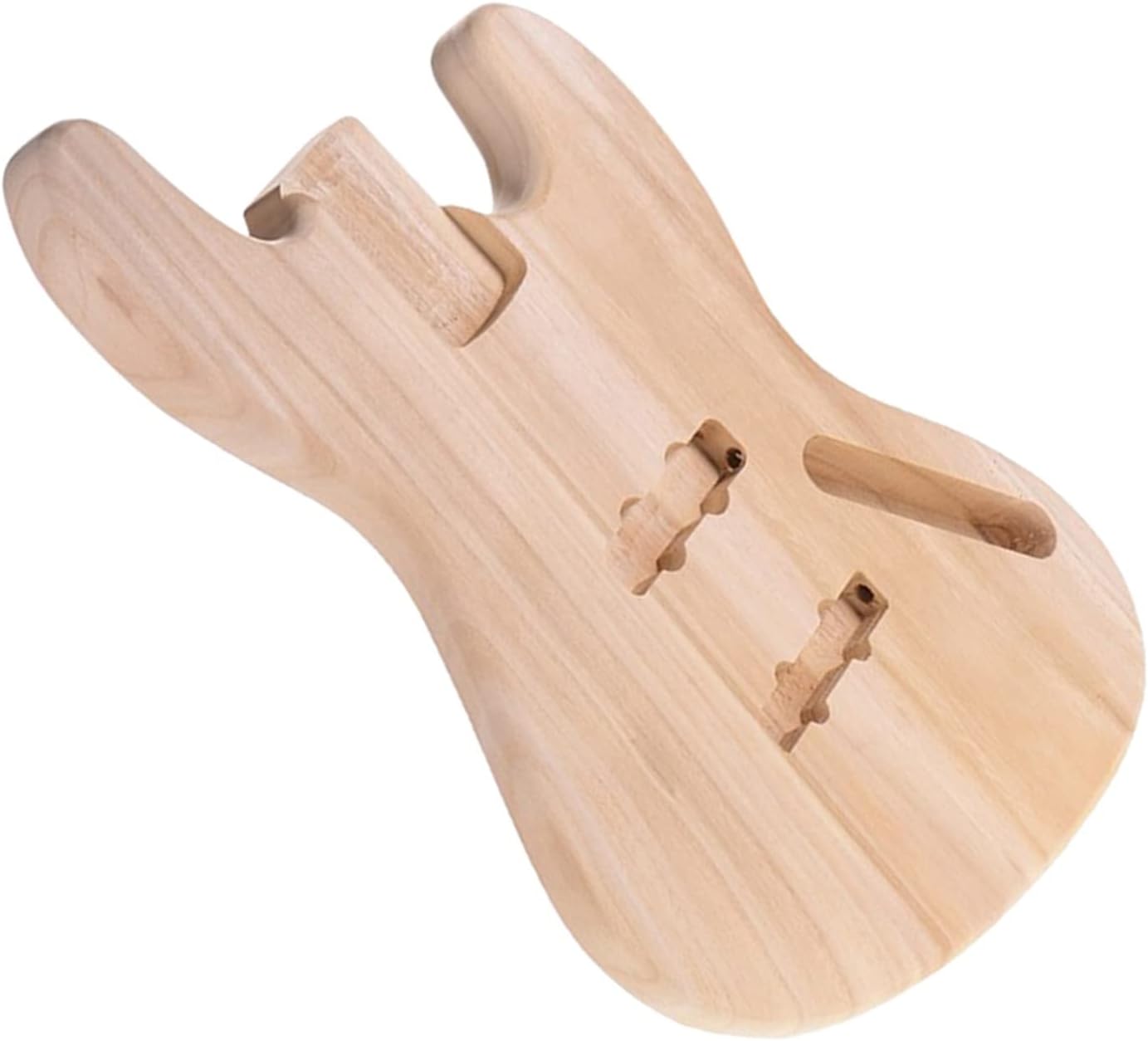 FLFL Unfinished Electric Bass Guitar Body, Bass Sycamore Wood Made Body for Guitar Lovers Unfinished Guitar Kit