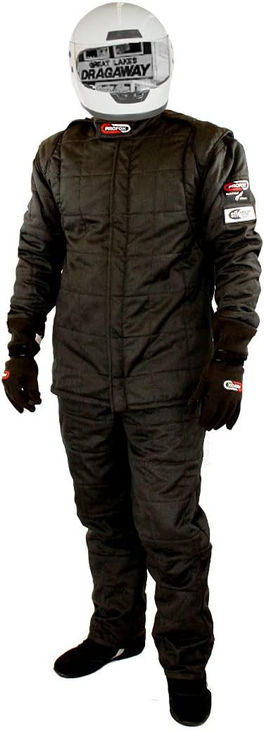 PROFOX-1502 SFI-15 Auto Racing Nomex Drag Racing Suit Jacket (Jacket only, Black, X-Large)