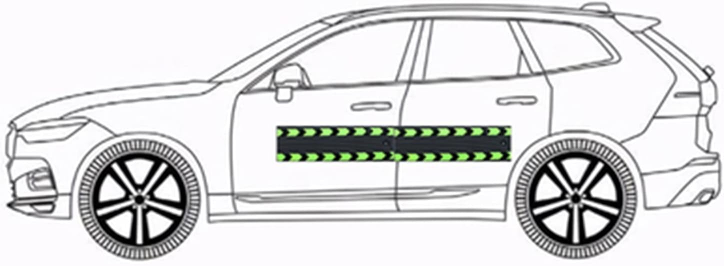 XPLKQXE Car Magnet Bumper, Door Ding Dent Protector, Removable Soft Cushion Car Door Guard (Color : Black, Size : 110x40x1.4cm-2pcs)