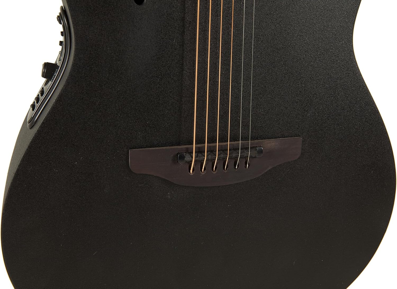 Ovation Mod TX Collection Acoustic-Electric Guitar, Textured Black, Deep Contour Body (2078TX-5)