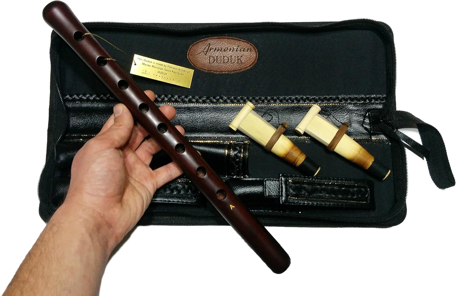 Armenian Duduk, Professional Musical Instrument, Handmade from Armenian Apricot Wood, 2 Professional Reeds, Eco-Leather Case, Made in Armenia, Flute, Oboe, Balaban, Woodwind