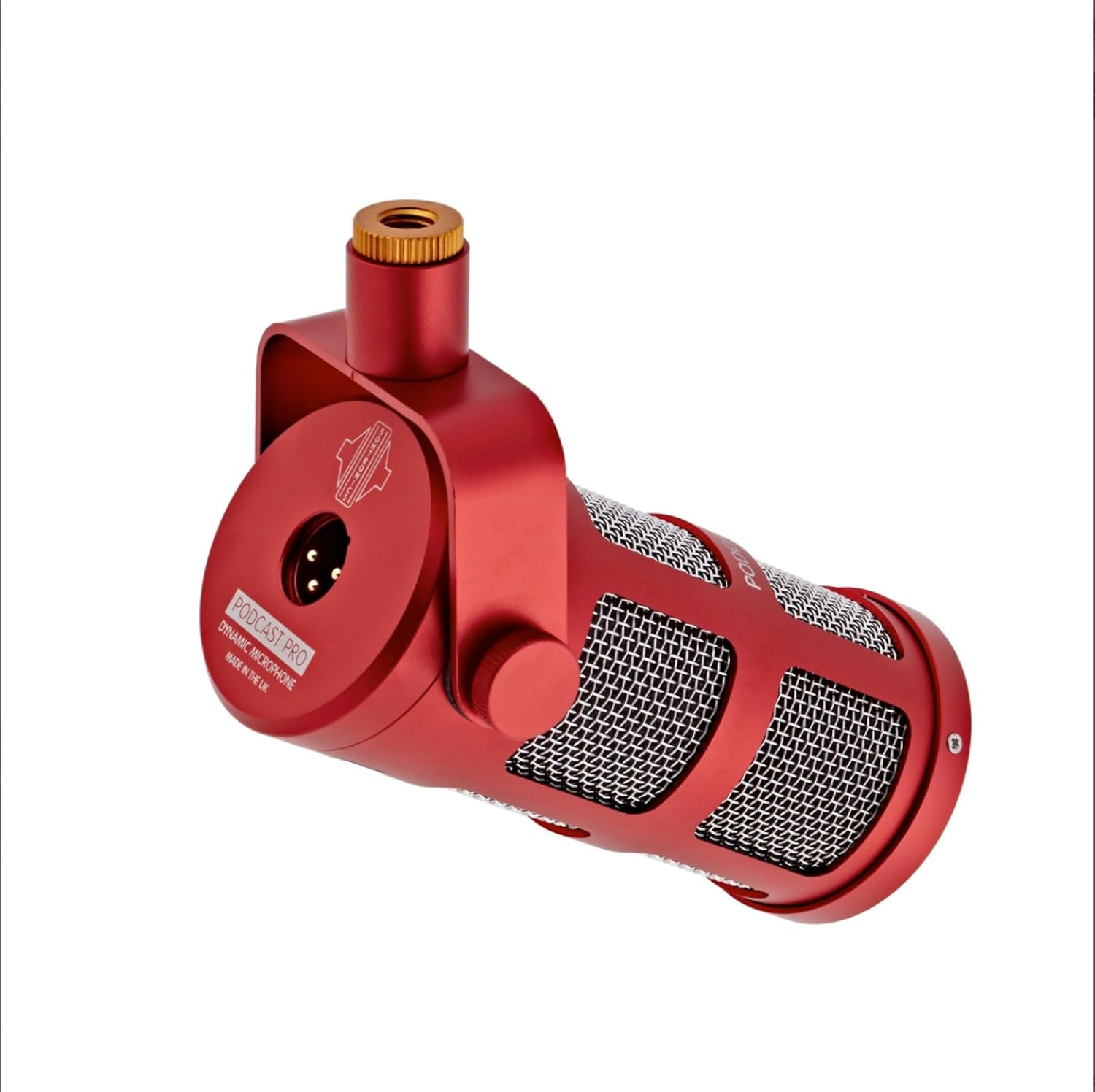 Sontronics Podcast Professional Dynamic Mic for Podcast, Broadcast, Streaming, Gaming & VC - XLR Connection, No Phantom Power Required - Lifetime Microphone Warranty - Designed & Built in UK (Red)