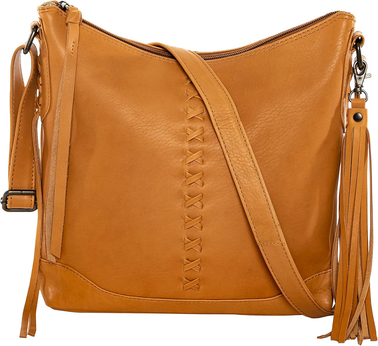 Lady Conceal Blake Leather Concealed Carry Crossbody - Womens Concealed Carry Purse – Locking Zippers with Gun Holster