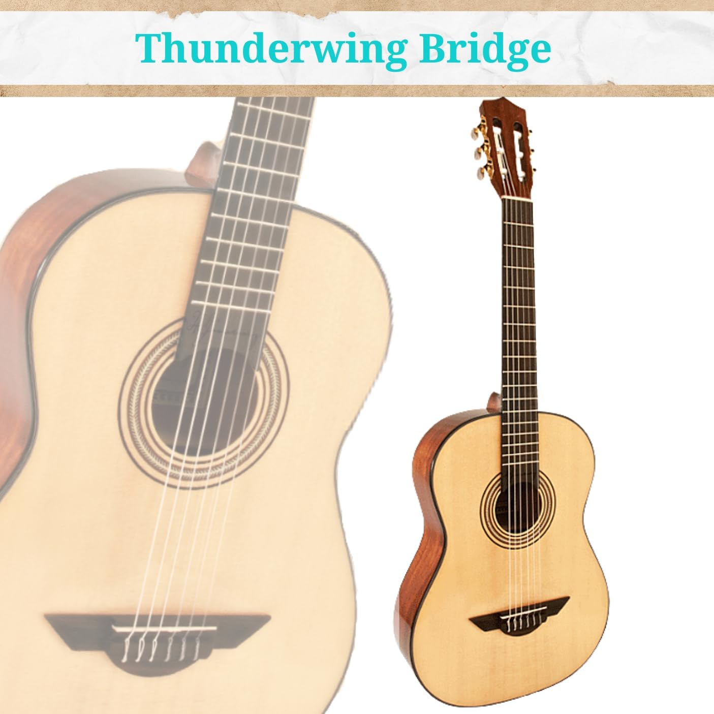 H. Jimenez 6 String Acoustic Guitar, Right, White,Gold (LG2)