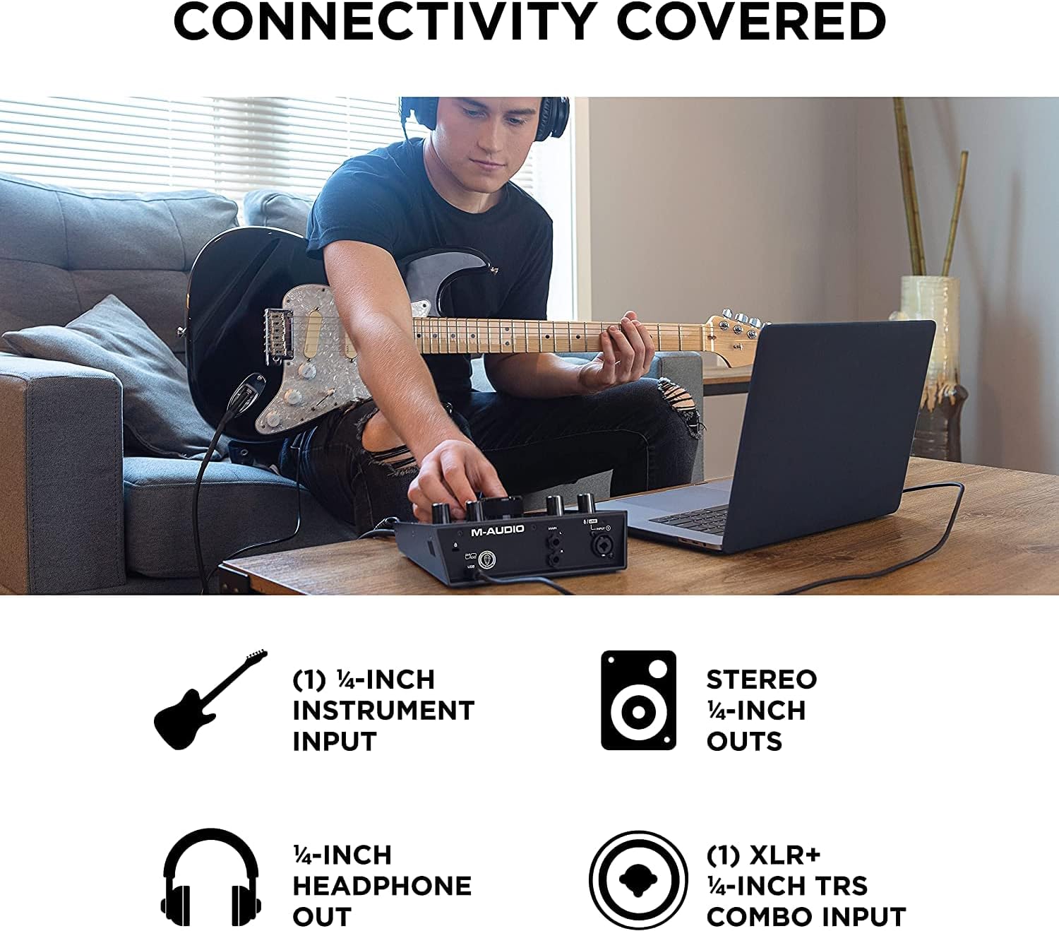 M-Audio BX3 and AIR 192|4-120-Watt Studio Monitors/Desktop Computer Speakers and USB Audio Interface for Gaming, Live Streaming, and Podcasting