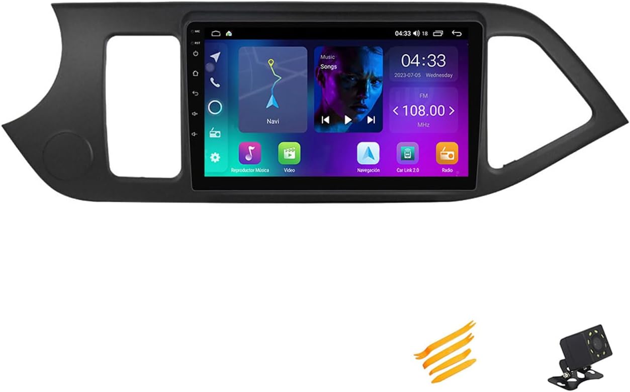 Android 13 Car Stereo Bluetooth Car Play 2 DIN Touch Screen Compatible with KIA Morning 2011~2017 9in QLED Display Car Radio with Navigation Android Auto FM RDS SWC,4 Core NF1 1G+32G