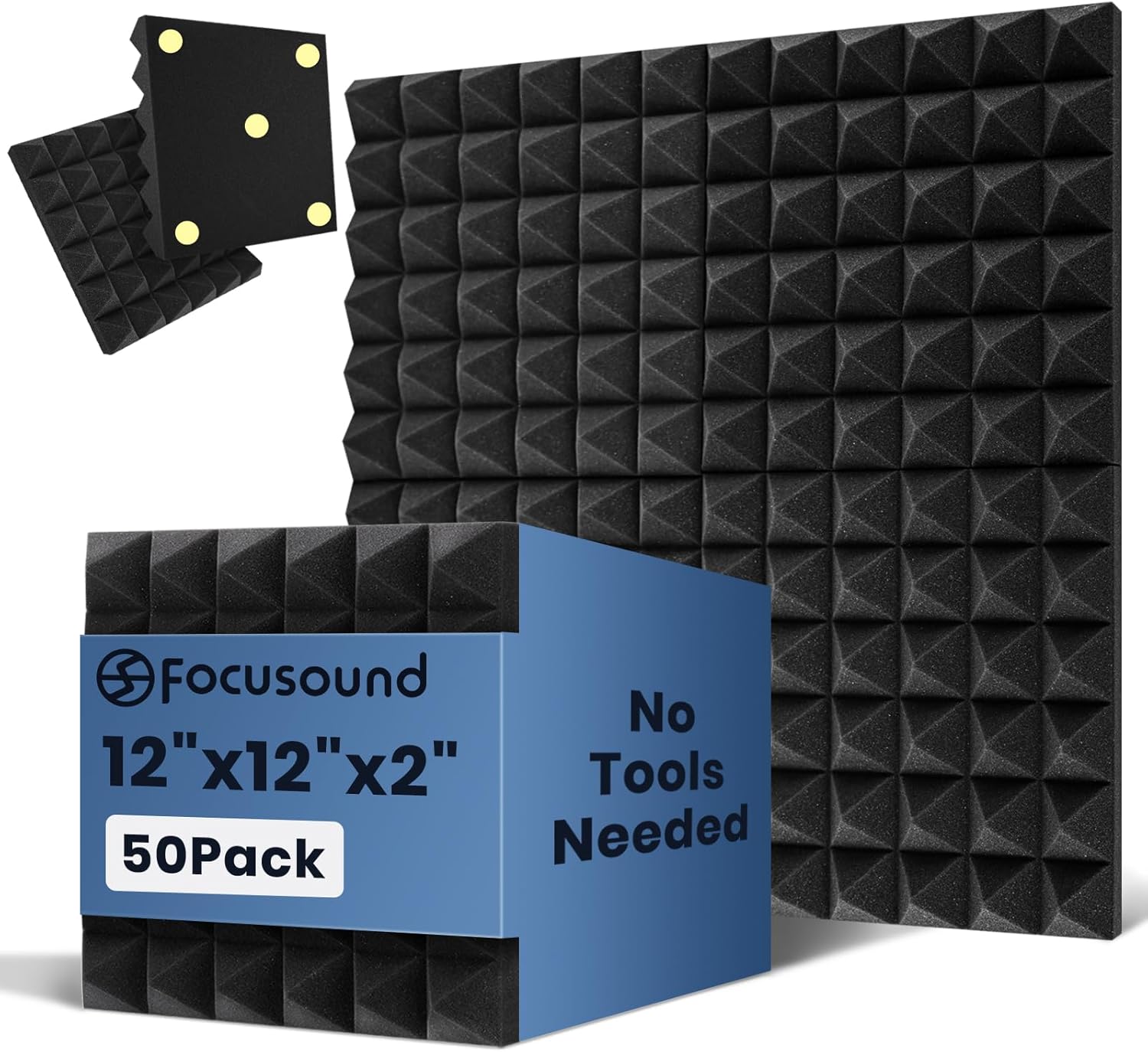 Focusound Acoustic Panels 50 Pack 2