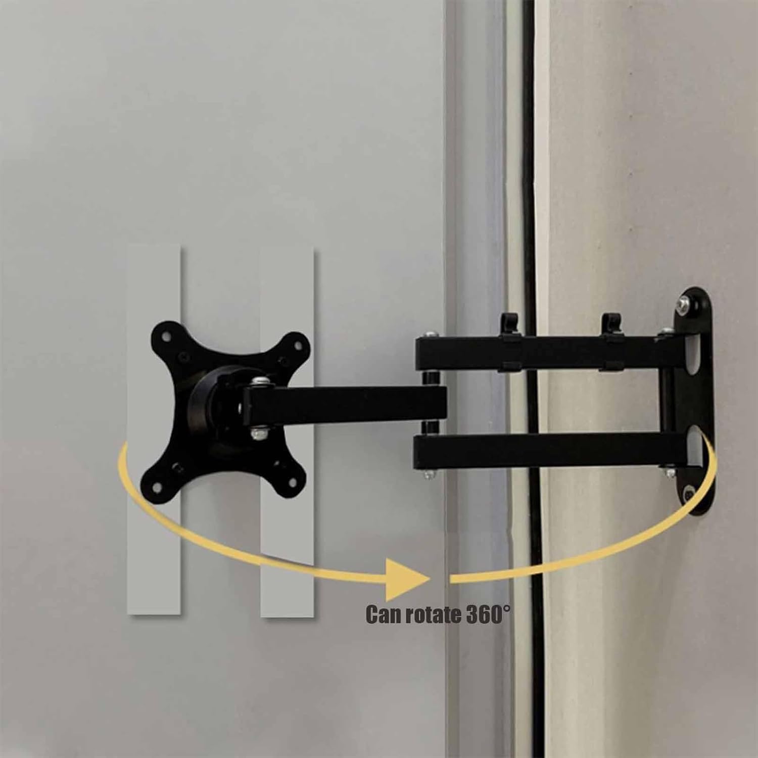 Swivel Corner Bathroom Mirror,Corner Vanity Mirror,Adjustable Arm Aluminum Frame Oval Wall Mount, for Makeup & Vanity, Shatterproof Tempered Glass,Black, 32X20 in