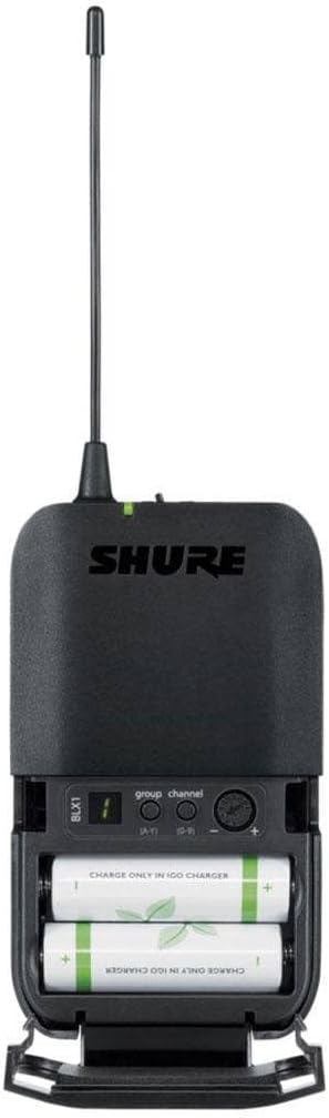 Shure BLX14 UHF Wireless System for Guitar and Bass with 1/4 Jack - 14-Hour Battery Life, 300 ft Range, UHF | Includes 1/4