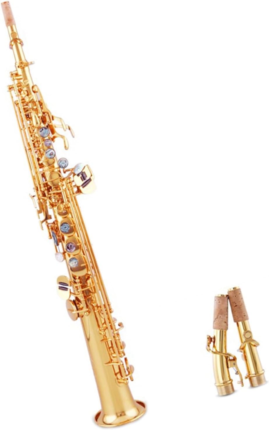 Beginner saxophone B Flat Soprano Saxophone Beginner Grade Exam Professional Wind Instrument Champagne Gold