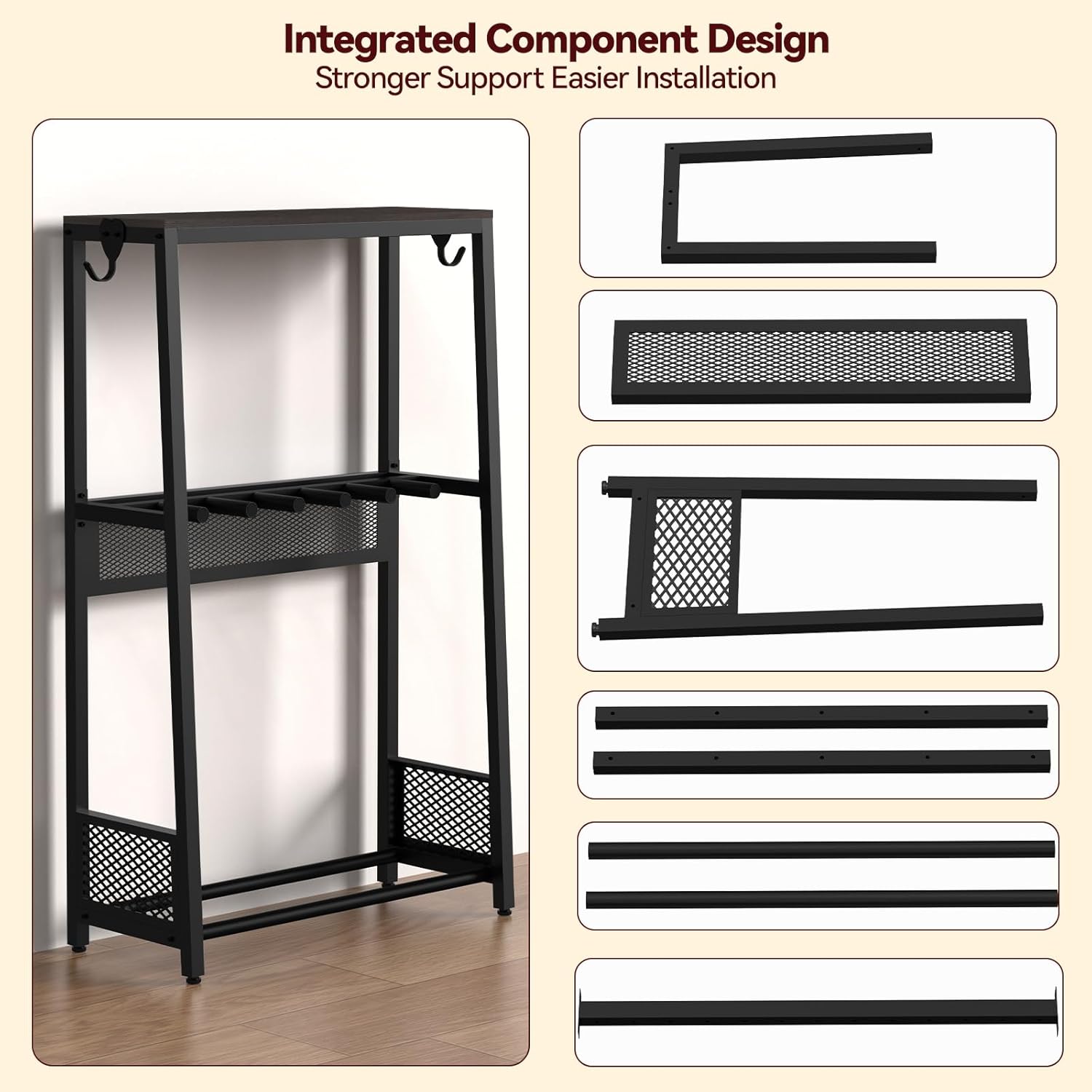 Multiple Guitar Stand with Shelf, Adjustable Heavy-Duty Guitar Rack Floor for Acoustic Guitar, Electric Guitar & Bass, Ultra-Stable for Home Music Studio