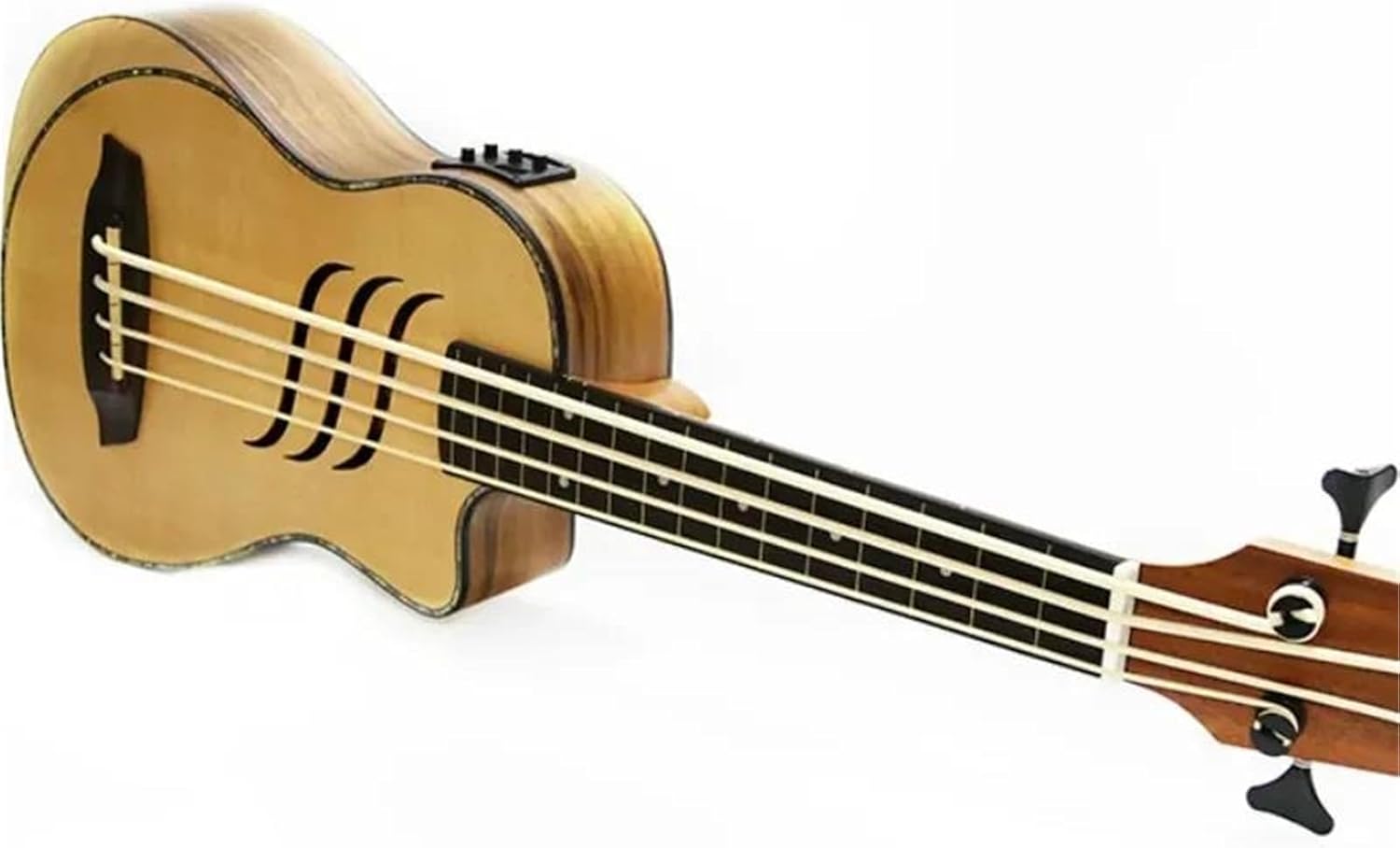 Adult Ukulele Acoustic Electric Solid Spruce Fretless Ukulele Bass 30 Inch Guitar 30 Inch 4 String Mini Electric Guitar Pickup