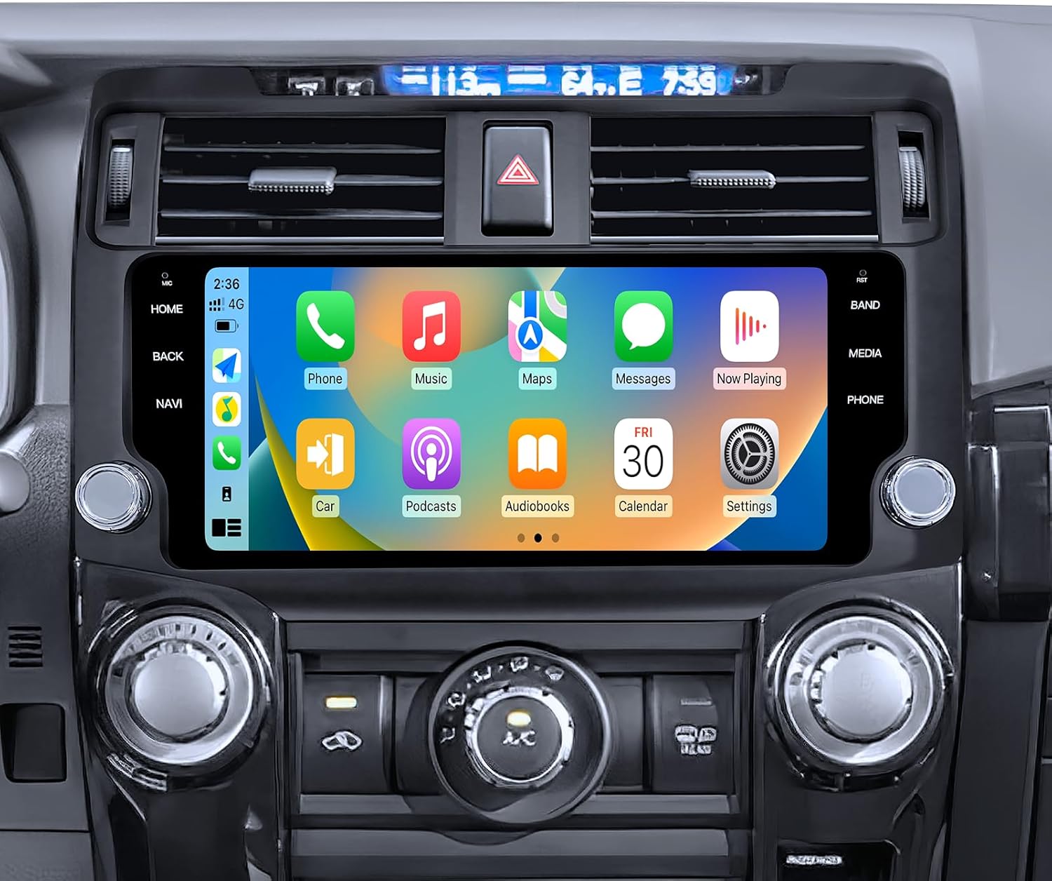 8 Core 4GRAM 64GROM Car Radio for Toyota 4Runner 2010-2019 QLED 2K HD Touchscreen Wireless Carplay & Android Auto Bluetooth 5.0 GPS Split Screen (RDS High-Fidelity Sound) Head Unit 36EQ 5G WiFi