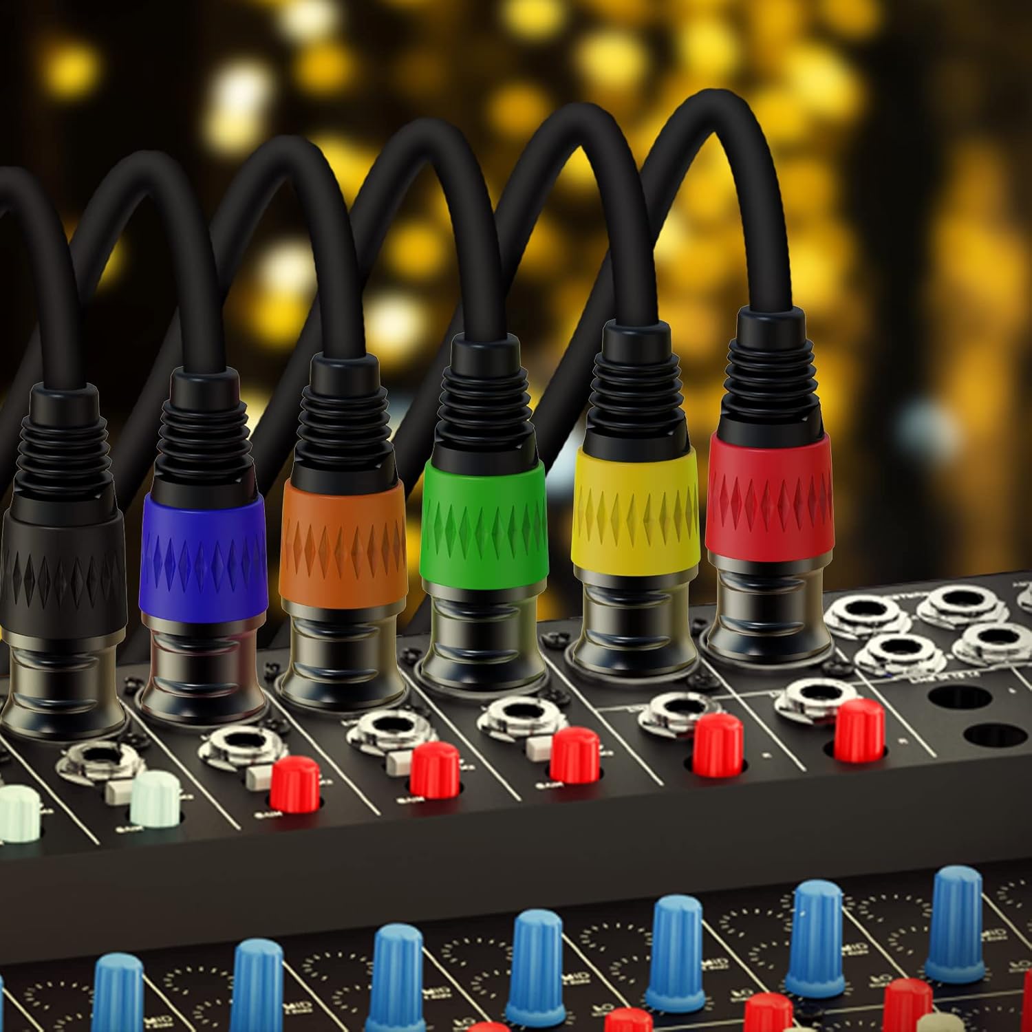 XLR Cables 3ft 20Pack, XLR Microphone Cable Mic Cable Male to Female Gold-Plated 3-Pins