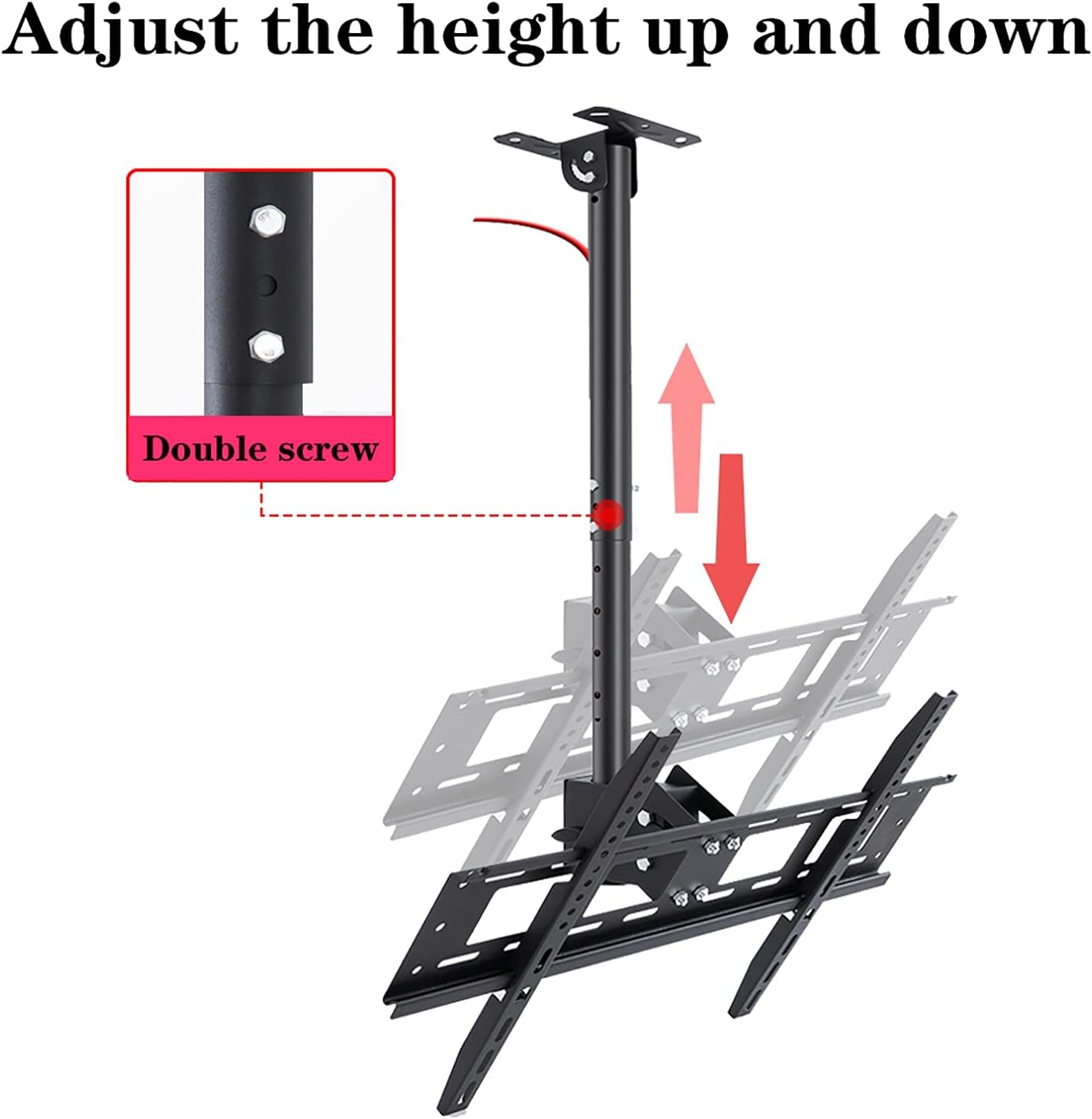 TV Stand tv Wall Mount 360° Swivel and Tilt Ceiling TV Mount Teles Height Adjustment for 40 to 70 Inch TV Swivel and Tilting Bracket,2.5-