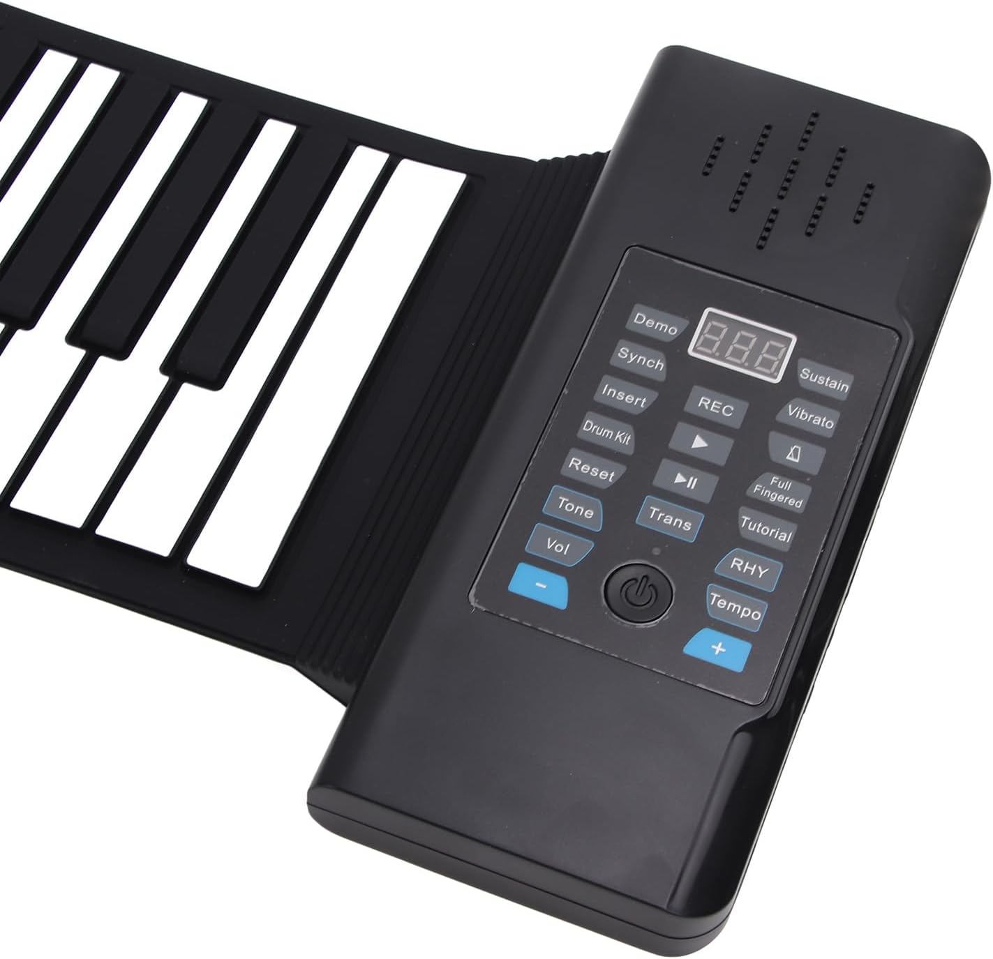 88 Keys Roll Up Piano, Electronic Hand Roll Piano with 128 Rhythms & Tones, USB Rechargeable Digital Piano Keyboard with MIDI Function, LED Digital Display, for Kids, Beginners