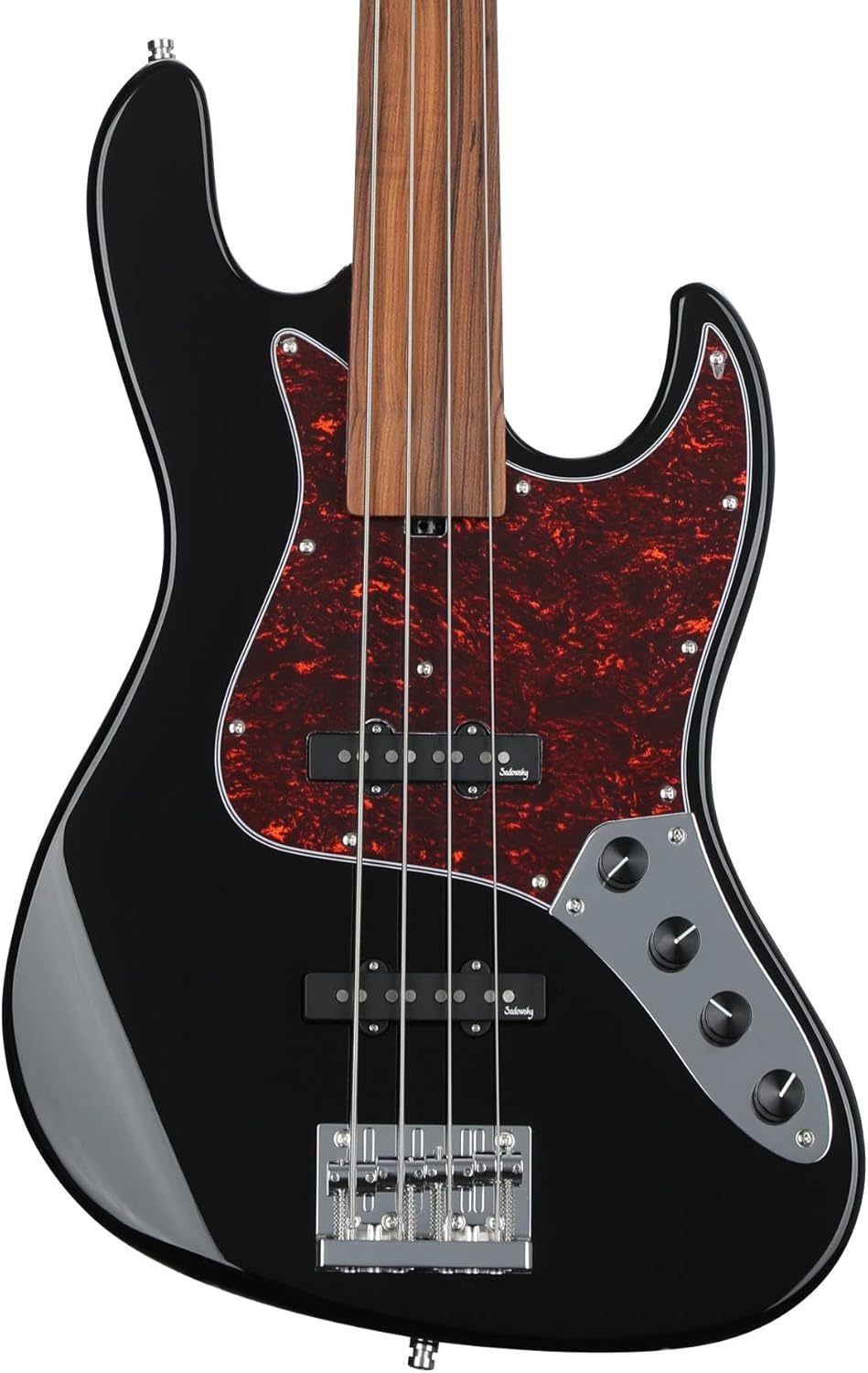 Sadowsky MetroExpress Vintage JJ Bass Fretless, 4-string - Black High Polish