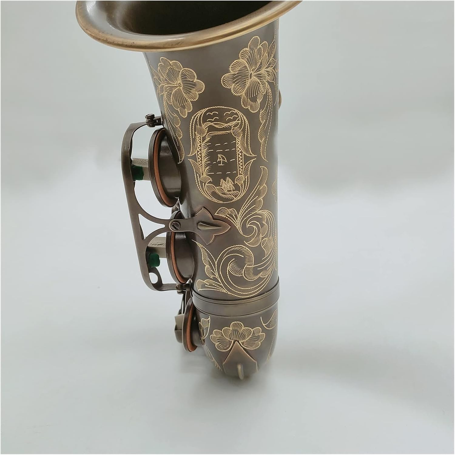 Alto Saxophone E Flat Antique Copper Woodwind Instrument with Mouthpiece Case Saxophone Straight