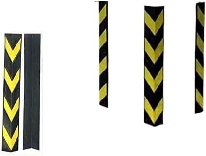 Rubber Corner Guards, Garage Wall Protectors, Yellow and Black Color Corner Guards,Reflective Car Parking Protector Bumper 1cm Thick Wall Corner Guards,4 Sizes(15pcs)(150cm)