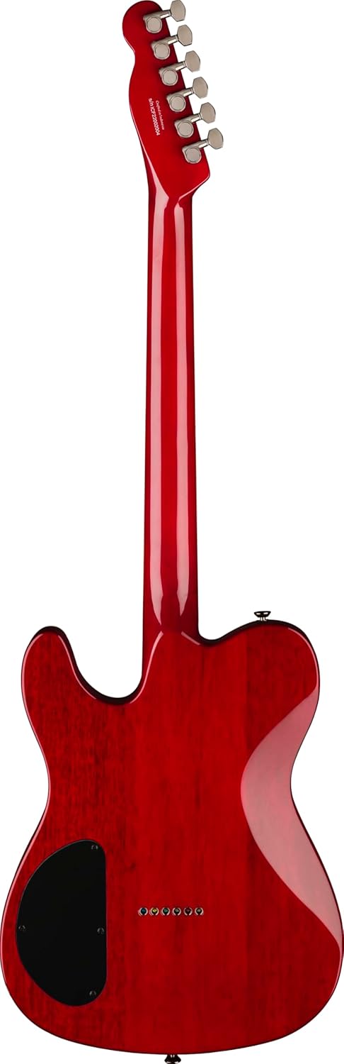 Fender Custom Telecaster FMT HH Electric Guitar, Features Seymour Duncan '59/Pearly Gates Humbuckers with Coil Tap, with 2-Year Warranty, Crimson Red Transparent