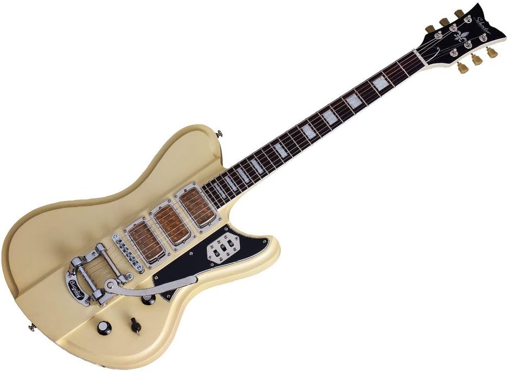 Schecter 6 String Solid-Body Electric Guitar, Ivory Pearl (295)