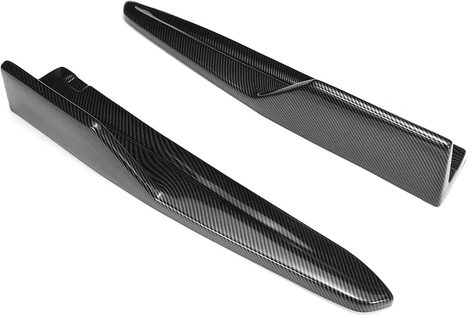 Carbon Fiber Look/Black Car Rear Bumper Side Apron Corner Spats Guard Protection Diffuser For toyotas For Camry SE XSE 2018-2019(Carbon Fiber Look)