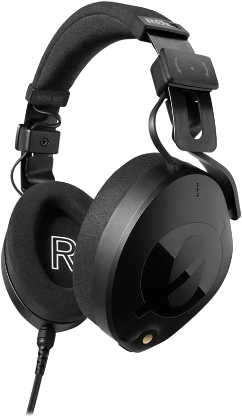 RØDE NTH-100 Professional Over-ear Headphones For Content Creation, Music Production, Mixing and Audio Editing, Podcasting, Location Recording,Black