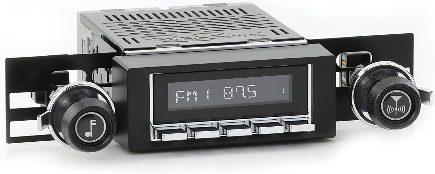 RetroSound RetroRadio AM FM Stereo 37-73 Chrome Compatible with 1970-81 Pontiac Firebird
