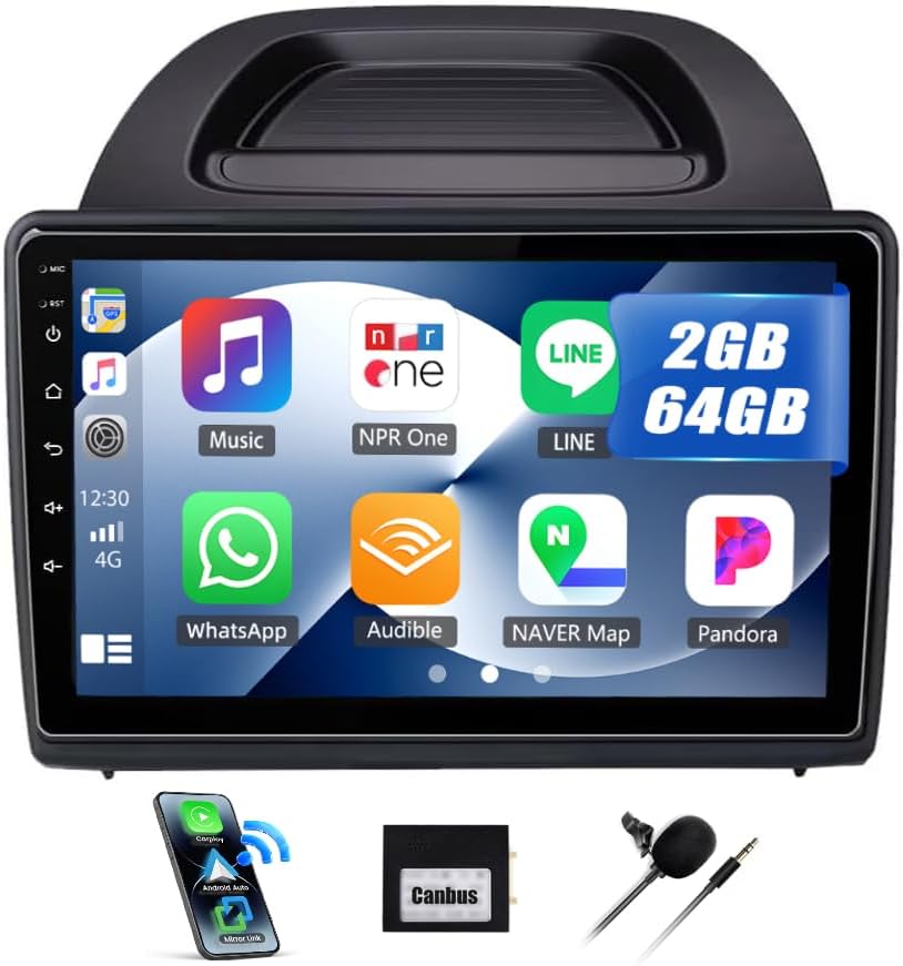 2G+64G Android 13 Car Radio Stereo for Ford EcoSport 2018 2019 2020 with Wireless CarPlay Android Auto, 10.1