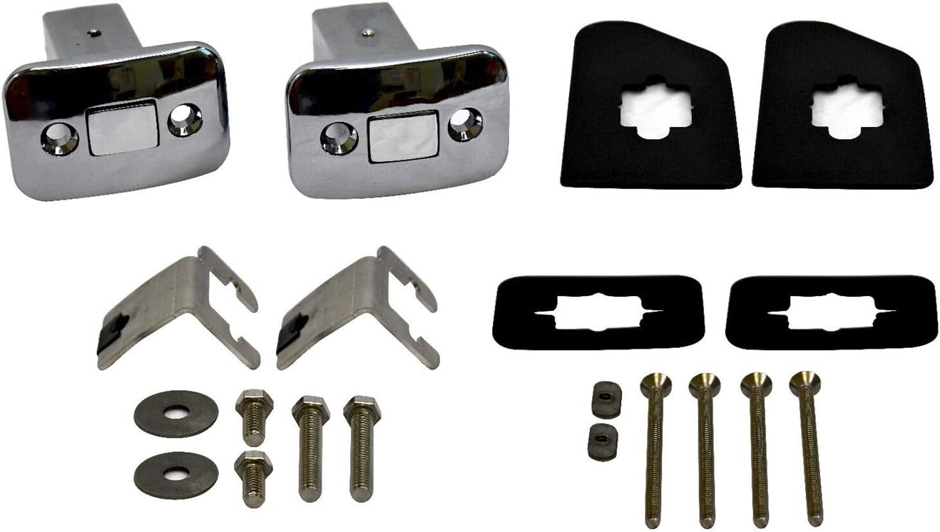 Putco Chrome Push-Up Tie Downs - Rear Pair - 19-25 Chevy Silverado & GMC Sierra 1500 & 20-25 Silverado & Sierra 2500 3500