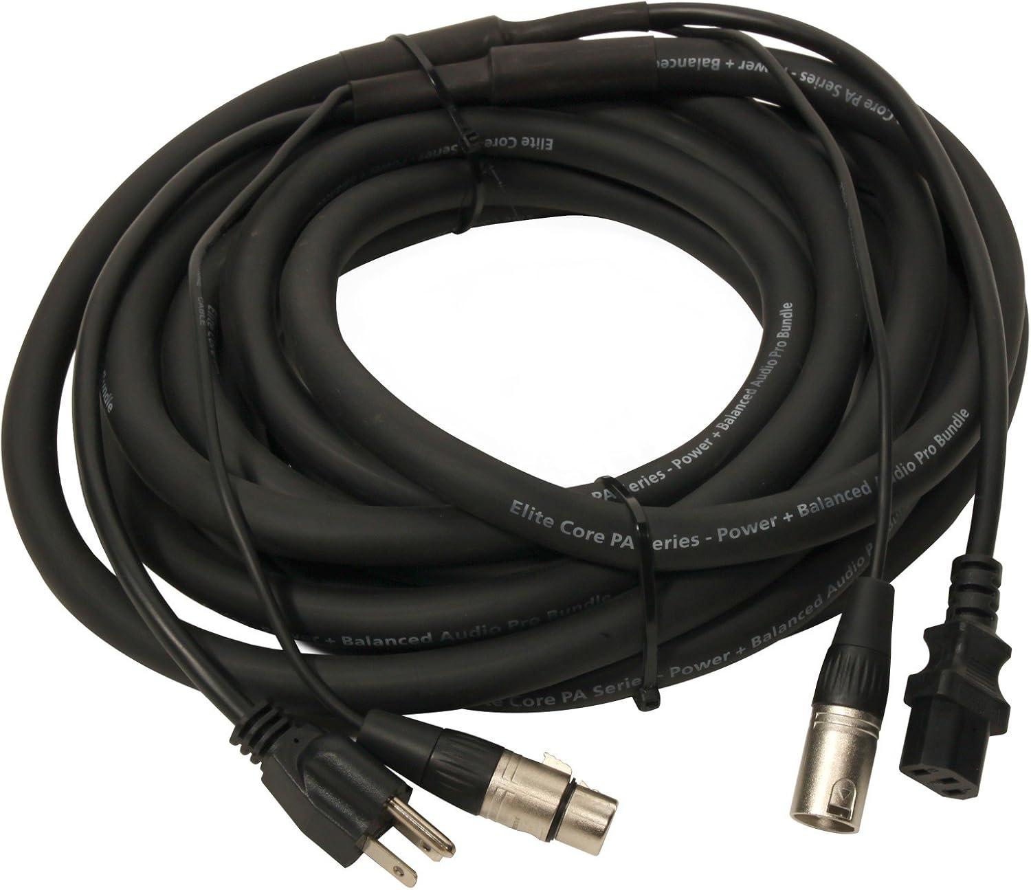 Elite Core 25' Powered Speaker Cable XLR+AC PA25