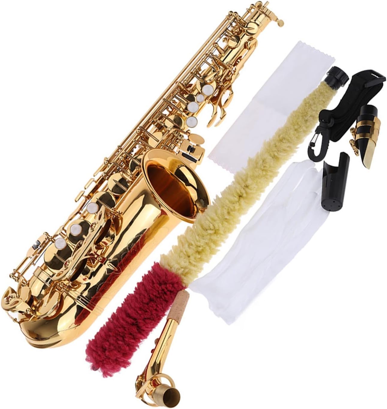 E Flat EB Alto Saxophone Brass Lacquered Sax Woodwind Instrument