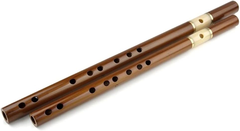 Professional Horizontal Flute – Key of G – Ancient Style Side-Blown Bamboo Flute – No Membrane Hole – Ideal for Beginners and Cultural Music Enthusiasts (F KEY)