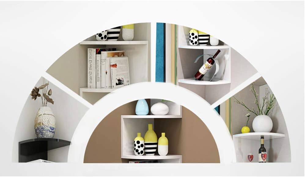 Decorative Corner Shelf, 5 Tier Wood Floating Wall Shelf Wall Mount Bookshelf Spice Rack for Kitchen Bathroom-b 20cm(8inch) (B 20cm(8inch))