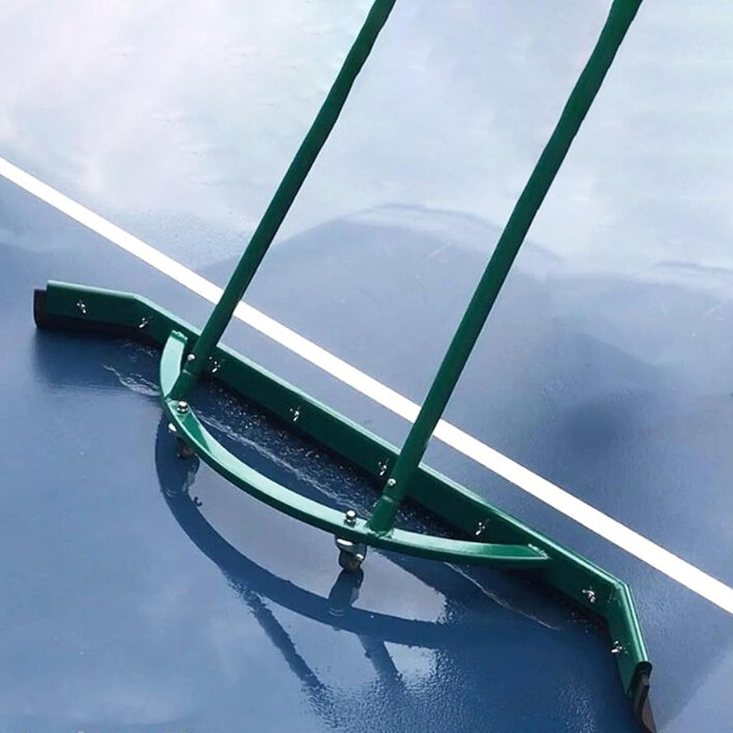 Aluminum Tennis Court Squeegy, Professional Floor Squeegee Scrubber with Rubber Blade for Patios Playing Surface Puddles Wetroom and Tile Floor, Commercial Water Pusher Broom