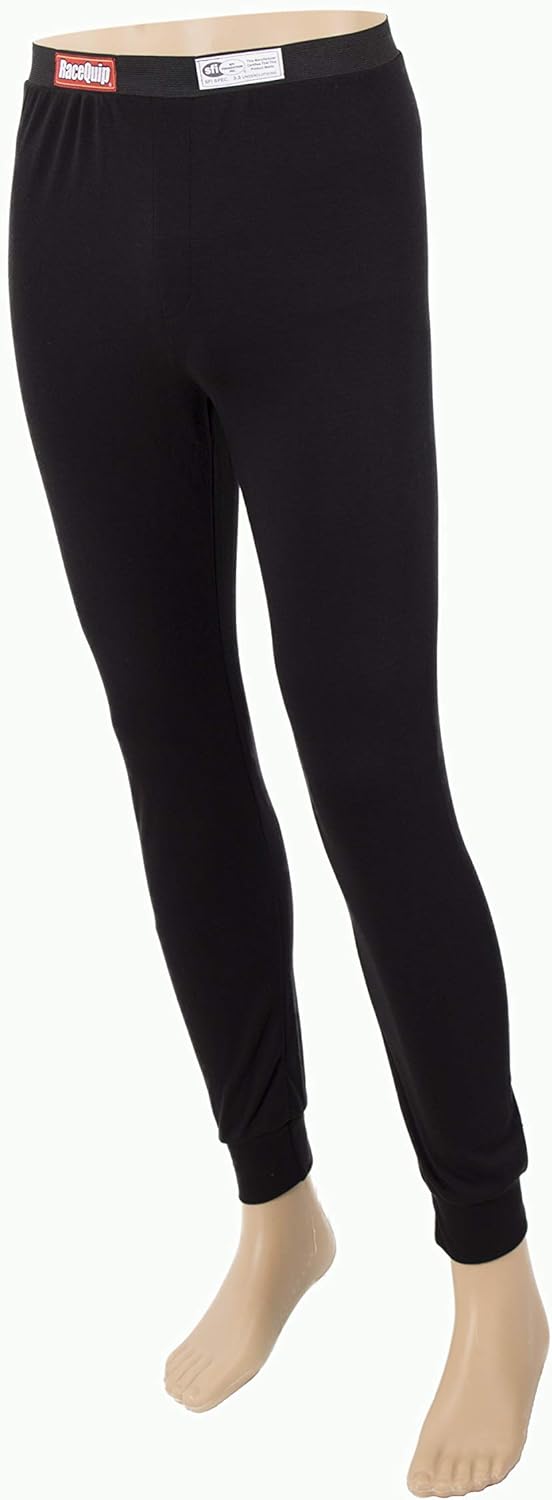 RaceQuip Long John Underwear Bottoms SFI 3.3 Fire Retardant FR Black Small 422992