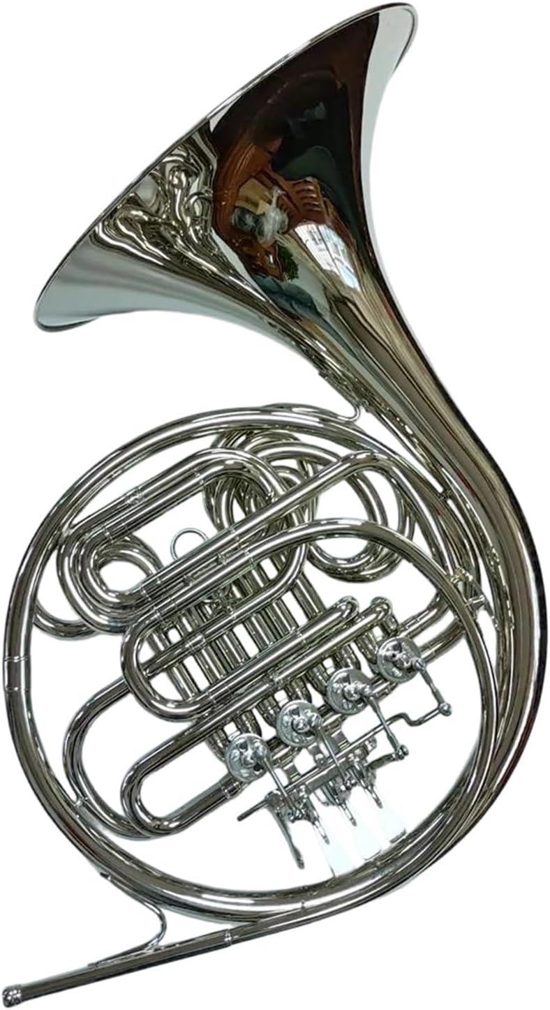 4 Key French Horn Nickel Plated 4 Key Double Row French Horn Instrument